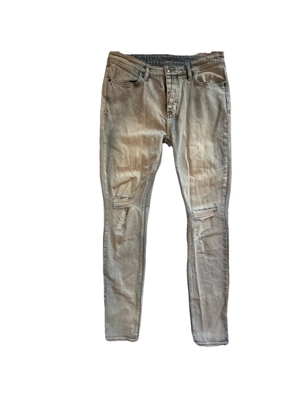 Ksubi Van Winkle Jeans 33 Light Wash Distressed Skinny Denim Trashed Men’s